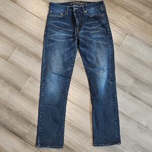 American Eagle Outfitters Men's Indigo Slim Straight Jeans